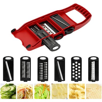 cuisine mandoline rouge pose lames